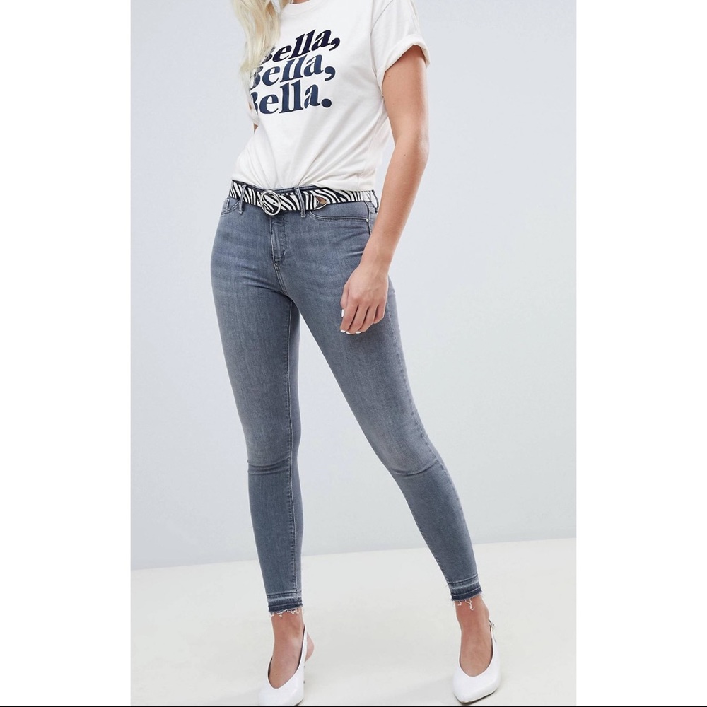 River Island Raw Hem Jeans